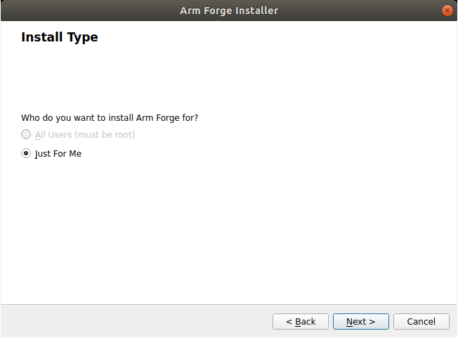 Forge Windows installation type