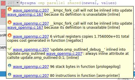 Remark tooltip