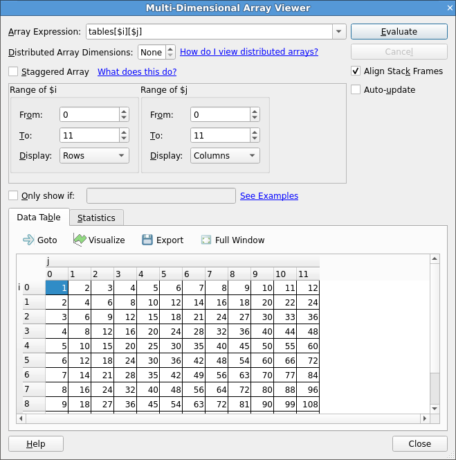Multi-Dimensional Array Viewer