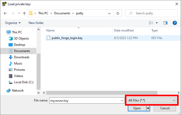 Convert OpenSSH private key on Windows with PuTTYgen — Linaro Forge 24. ...