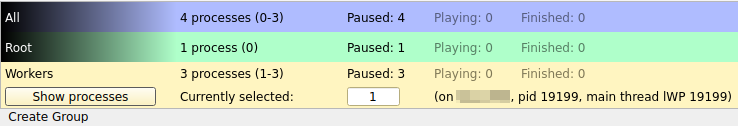 The Process Group Summary view
