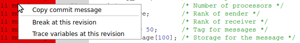 Enable version control using the View menu