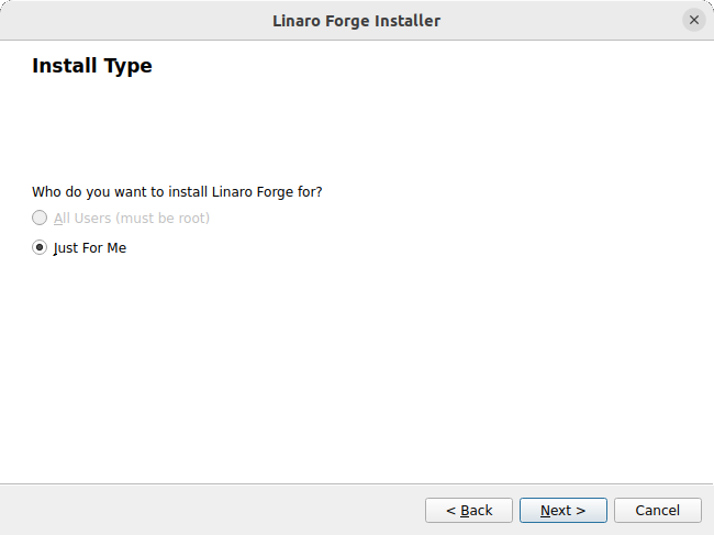 Linux graphical install — Linaro Forge 25.1 documentation