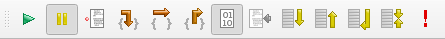 Assembly debugging mode toggle button