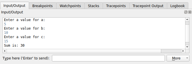 Sending input